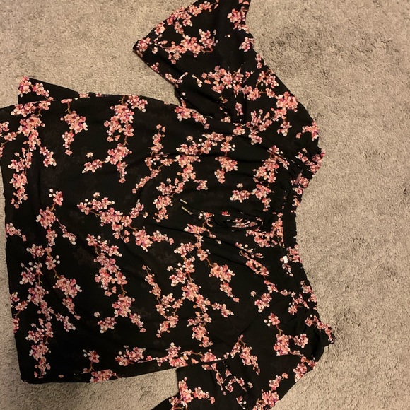 Target | Tops | Target Off Shoulder Flower Print Blouse | Poshmark